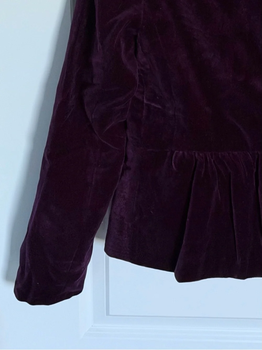 NEW J. Crew Women's Deep Plum Eden Velvet Blazer Jacket Size 0 39667